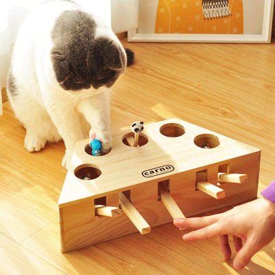 Jouet Interactif Chat - PawHunter™ - 5 Trous - Chat Récréatif