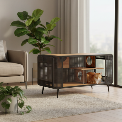 Maison chat salon moderne - carré