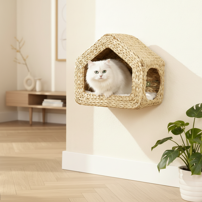 Niche murale chat seagrass – format carré Instagram