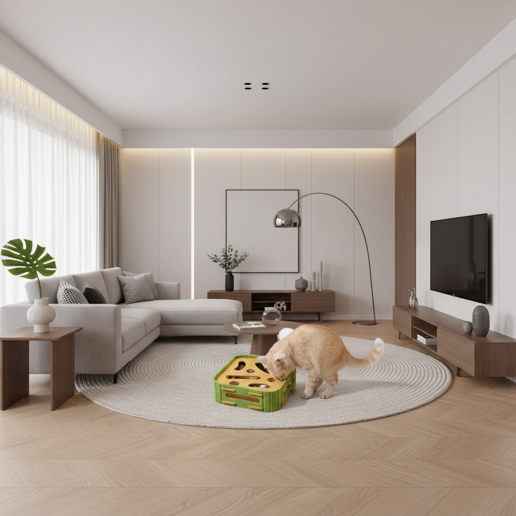 Salon moderne avec jouet puzzle - 2