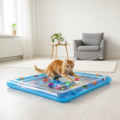Tapis d'eau interactif chat - image carrée