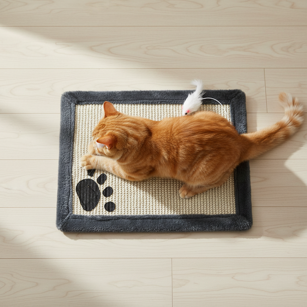 Tapis griffoir chat vue d'en haut – Shopify