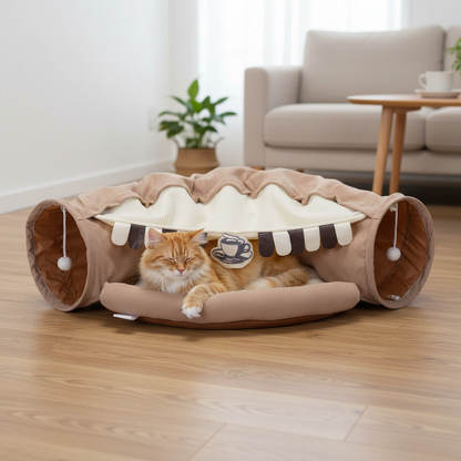 Tunnel-lit chat café lifestyle Shopify